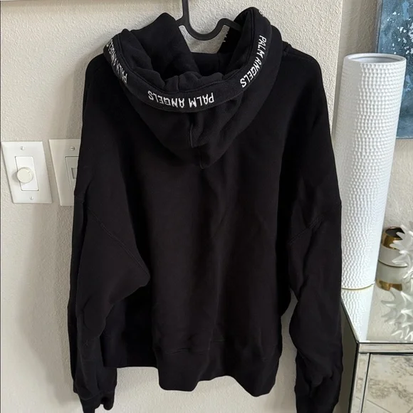 Palm Angels Black Hoodie with Logo Detail - Picture 4 of 4